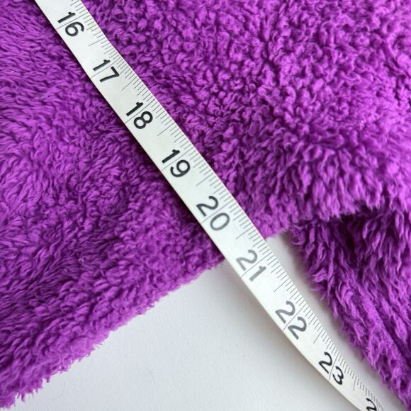 Calvin Klein Performance Women's M Long Sleeve‎ Cropped Purple Sherpa Pullover - Picture 9 of 10